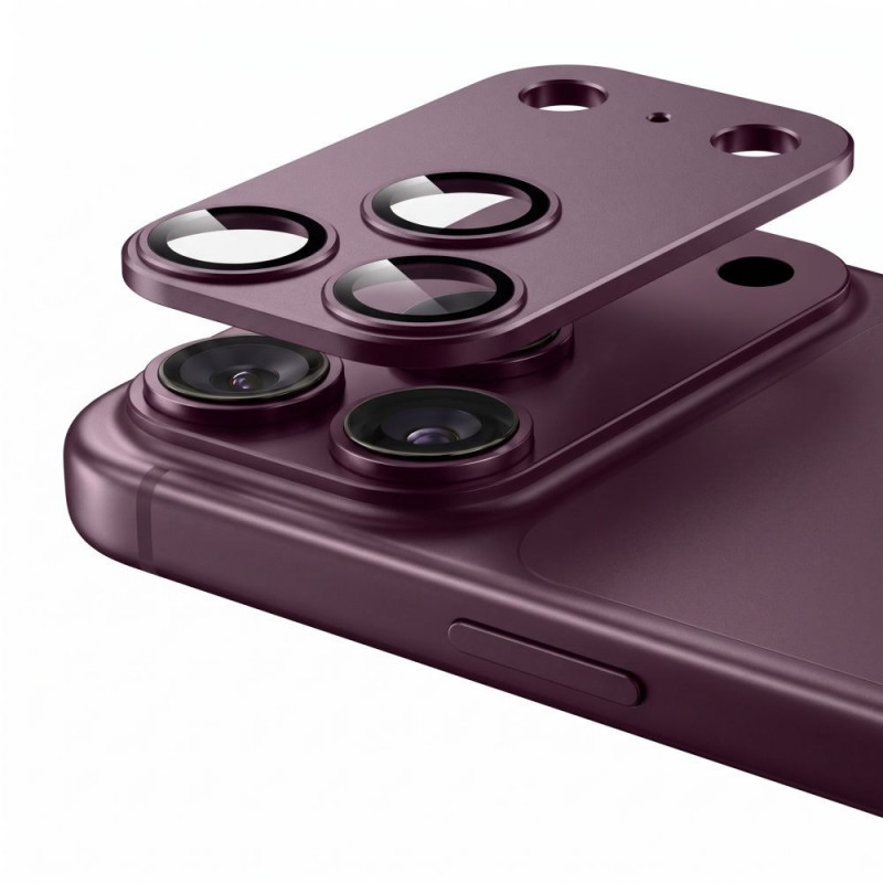 Tech-Protect Camfull Fit+ Apple iPhone 18 Pro Kameraglas-Schutz, Burgundy