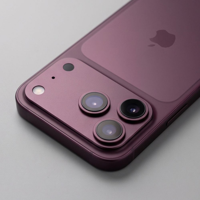 Tech-Protect Camfull Fit+ Apple iPhone 18 Pro Kameraglas-Schutz, Burgundy
