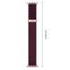 Tech-Protect Nylonloop Apple Watch 8 / 9 / 10 / 11 / 12 / SE / Ultra 44/45/46/49 mm Armband, Deep Burgundy