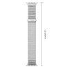 Tech-Protect Nylonloop Apple Watch 8 / 9 / 10 / 11 / 12 / SE / Ultra 44/45/46/49 mm Armband, hellgrau