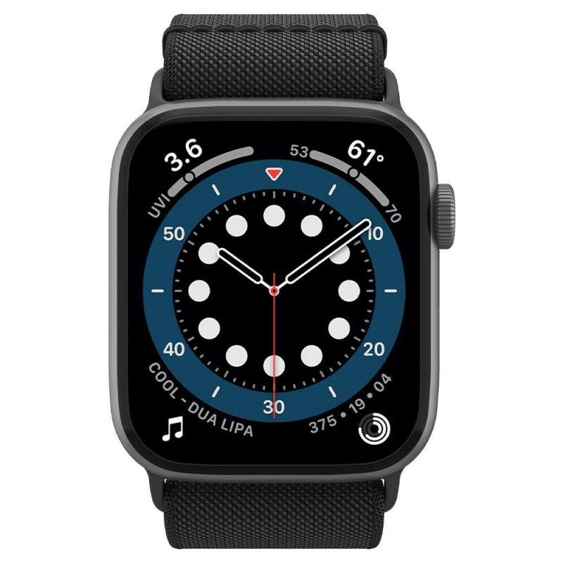 Spigen Fit Lite Armband für Apple Watch 4/5/6/7/SE/8/9/Ultra 44/45/49 mm, Schwarz