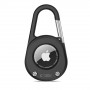 Tech-Protect Slidelock Karabiner-Schlüsselanhänger-Etui für Apple AirTag 1/2, Schwarz
