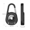 Tech-Protect Slidelock Karabiner-Schlüsselanhänger-Etui für Apple AirTag 1/2, Schwarz