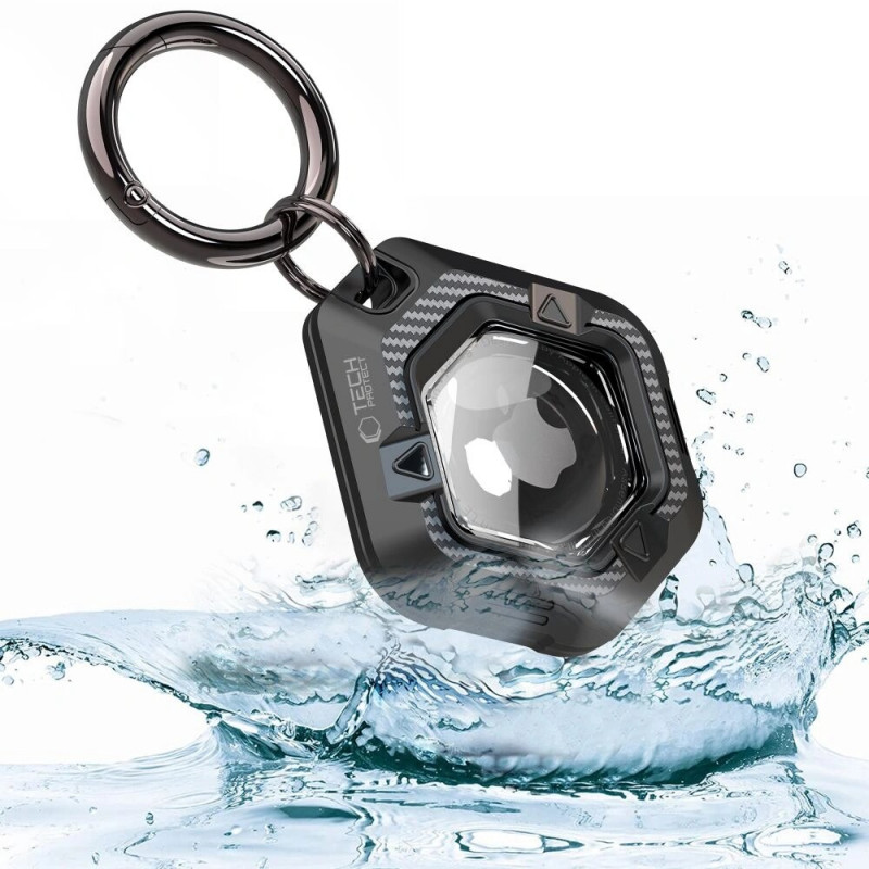 Tech-Protect Defense Hülle für Apple AirTag 1/2, Schwarz