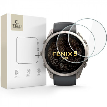 Tech-Protect Glass Fit+ Panzerglas für Garmin Fenix 9 Pro 51 mm, transparent (2 Stk.)