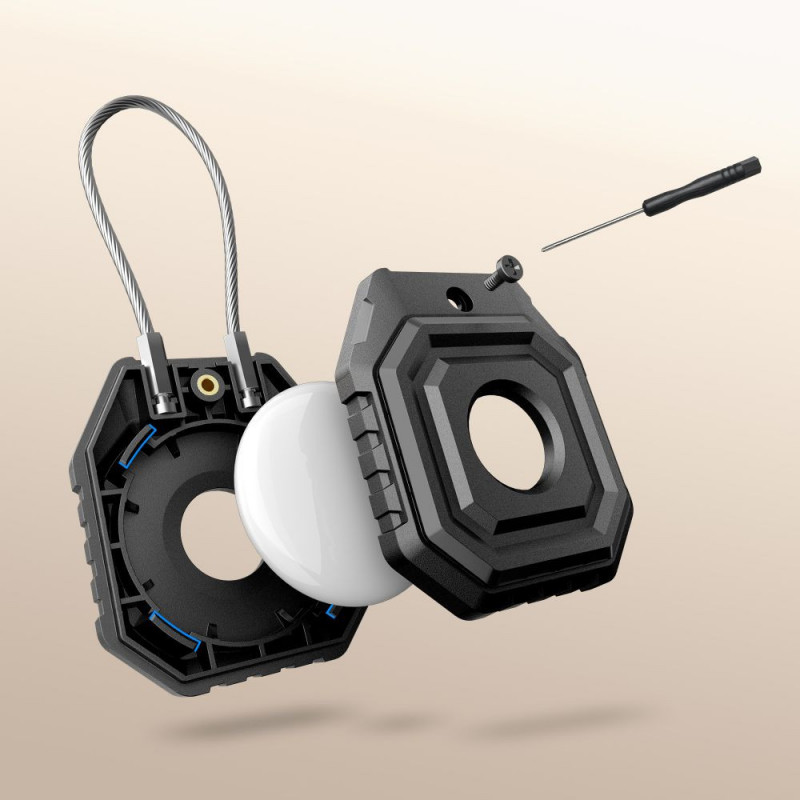 Tech-Protect Kevlar Seal Case für Apple AirTag 1 / 2, Schwarz