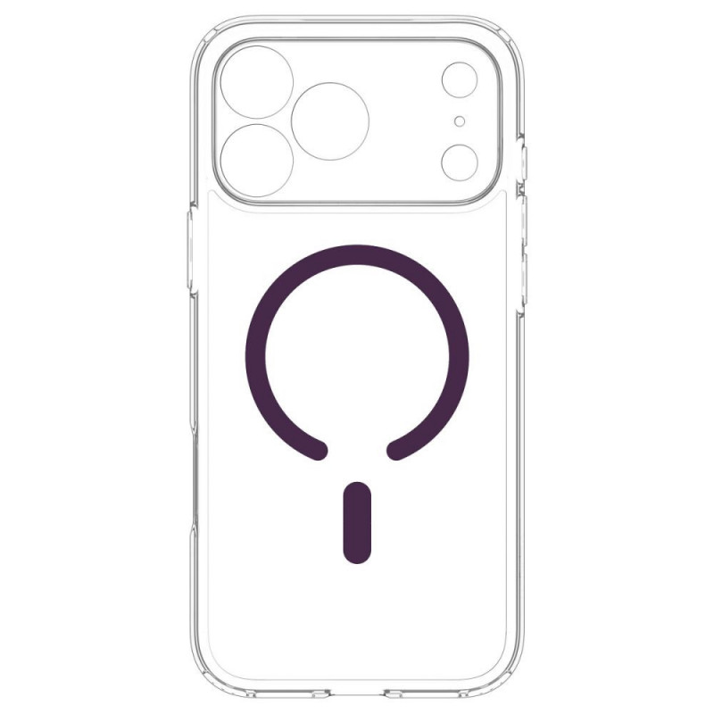 Spigen Ultra Hybrid MagSafe Hülle für Apple iPhone 17 Pro / 18 Pro, Clear/burgundy