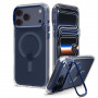 Spigen Ultra Hybrid Optik S MagSafe Hülle für Apple iPhone 17 Pro / 18 Pro, Clear/Deep Blue