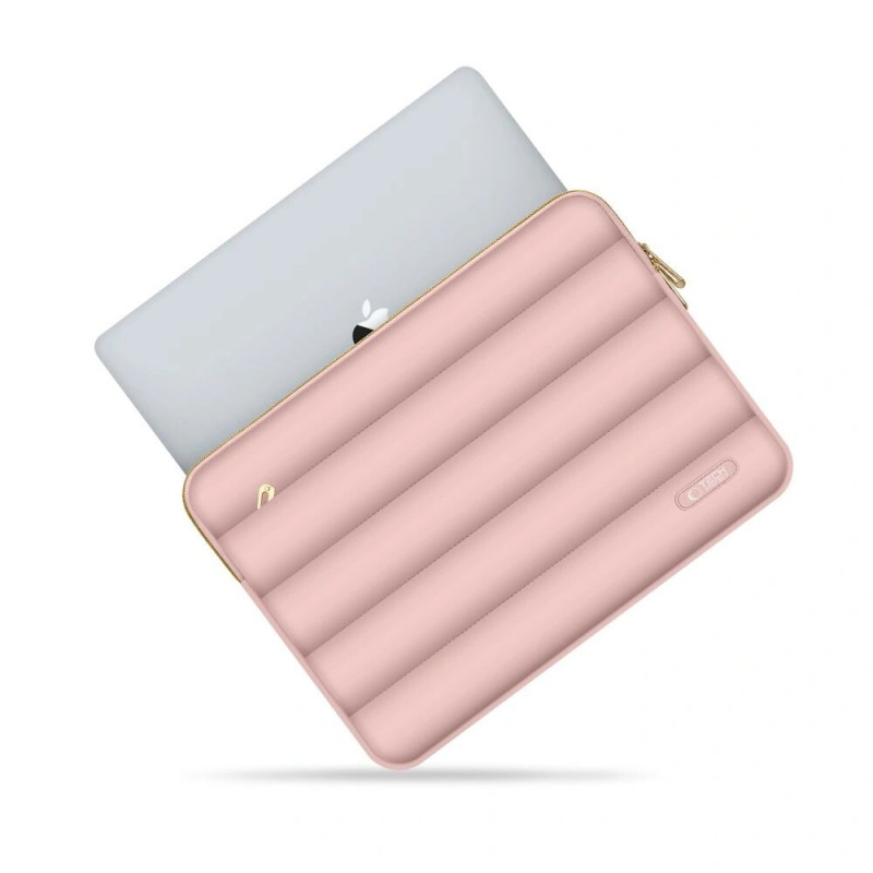 Tech-Protect Puffy Laptoptasche 13-14" mit Zubehörtasche, Dusty Rose