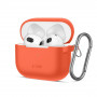 Tech-Protect Silicone Hook Hülle für Apple AirPods 3 mit Karabiner, Neon Orange