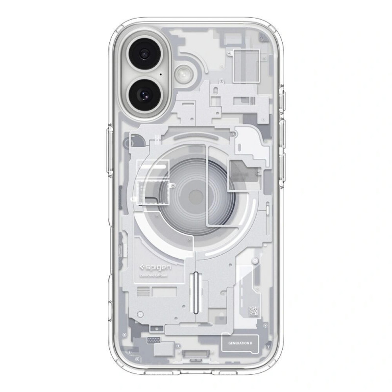 Spigen Ultra Hybrid Mag MagSafe ACS10385 Hülle für Apple iPhone 17, Zero One White