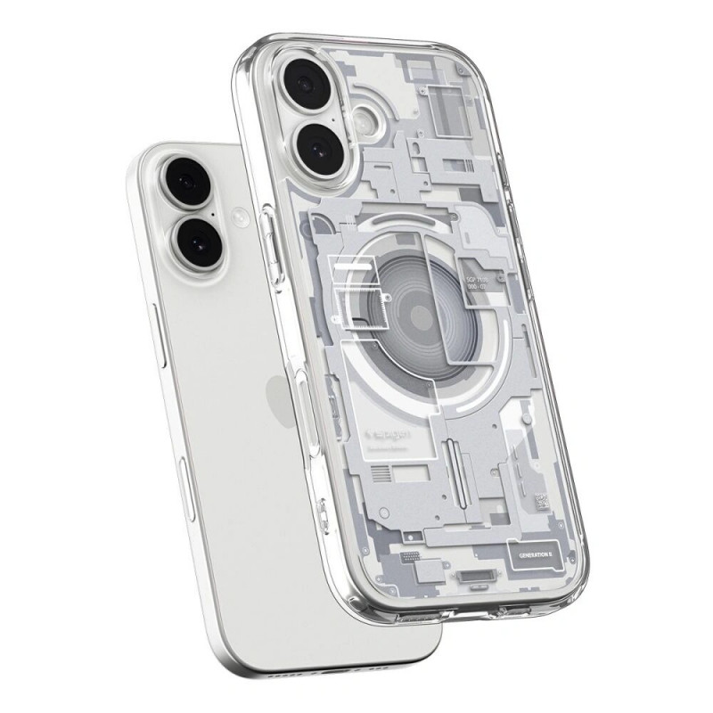 Spigen Ultra Hybrid Mag MagSafe ACS10385 Hülle für Apple iPhone 17, Zero One White