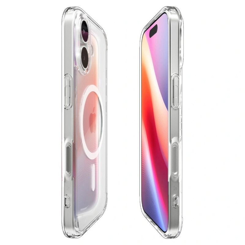 Spigen Ultra Hybrid Mag MagSafe ACS10380 Hülle für Apple iPhone 17, Clear/White