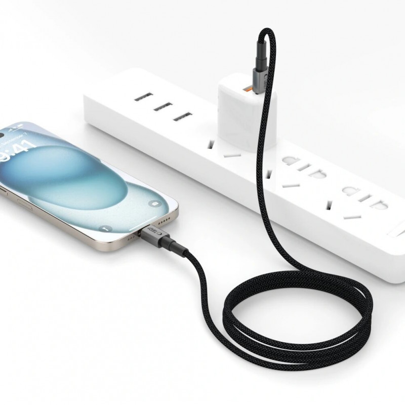 Tech-Protect Ultraboost DNA USB-C / USB-C Kabel PD60W/3A 100 cm, Iron Grey