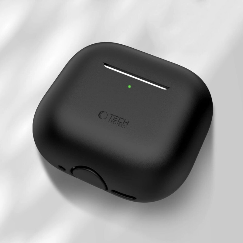 Tech-Protect Silikon THP4140 Hülle für Apple AirPods 4, Schwarz