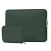 Tech-Protect NeoSlim Laptop-Tasche 15-16" mit Zubehörtasche, Midnight Green