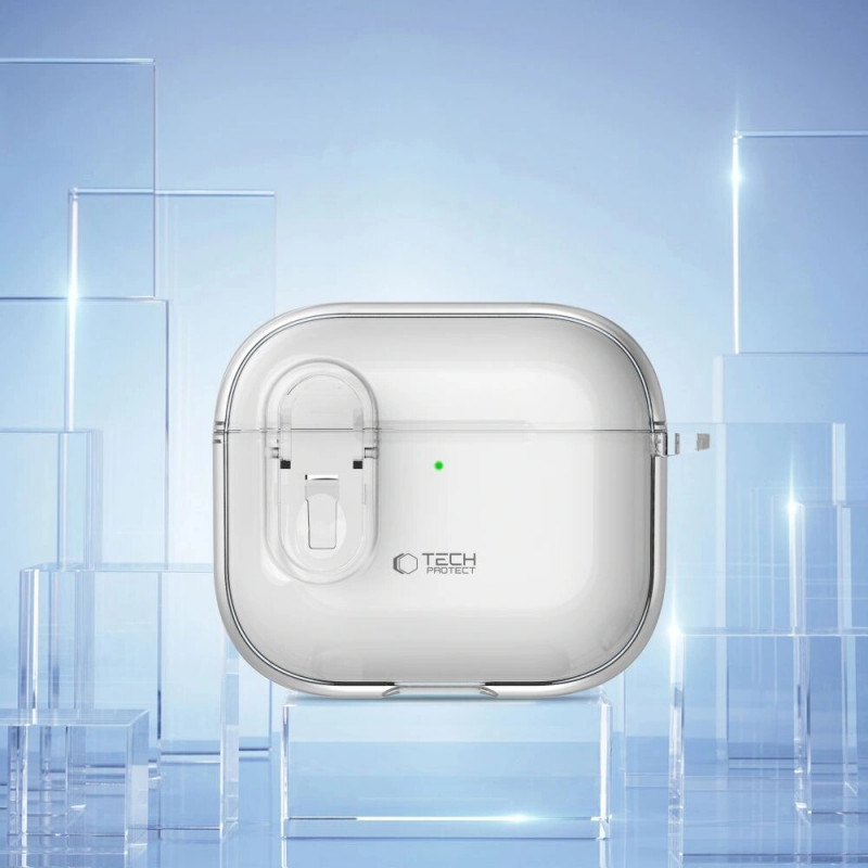 Tech-Protect Slim Hook Hülle für Apple AirPods 4, Clear