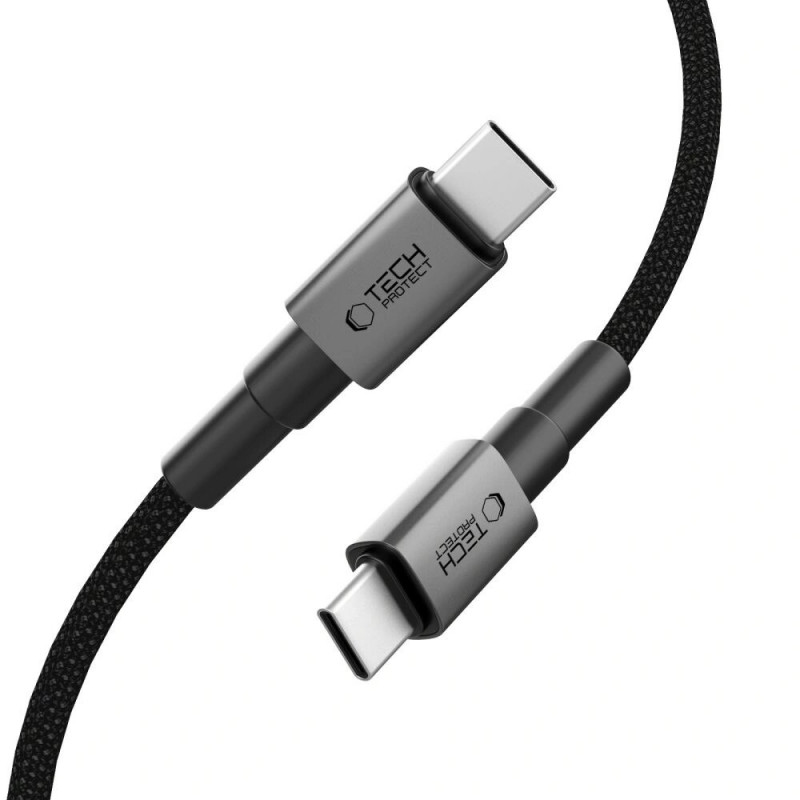 Tech-Protect Ultraboost DNA USB-C / USB-C Kabel PD100W/5A 50 cm, Iron Grey