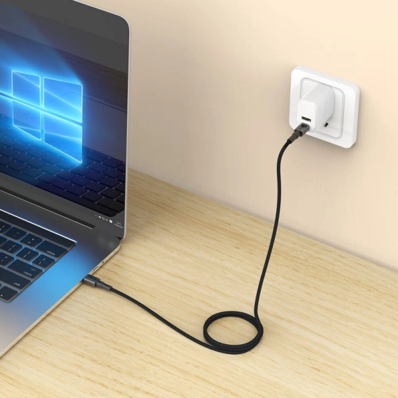 Tech-Protect Ultraboost DNA USB-C / USB-C Kabel PD100W/5A 50 cm, Iron Grey
