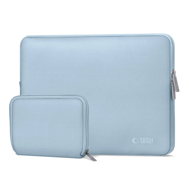 Tech-Protect NeoSlim Laptop 13-14" Hülle mit Zubehörtasche, Winter Blue