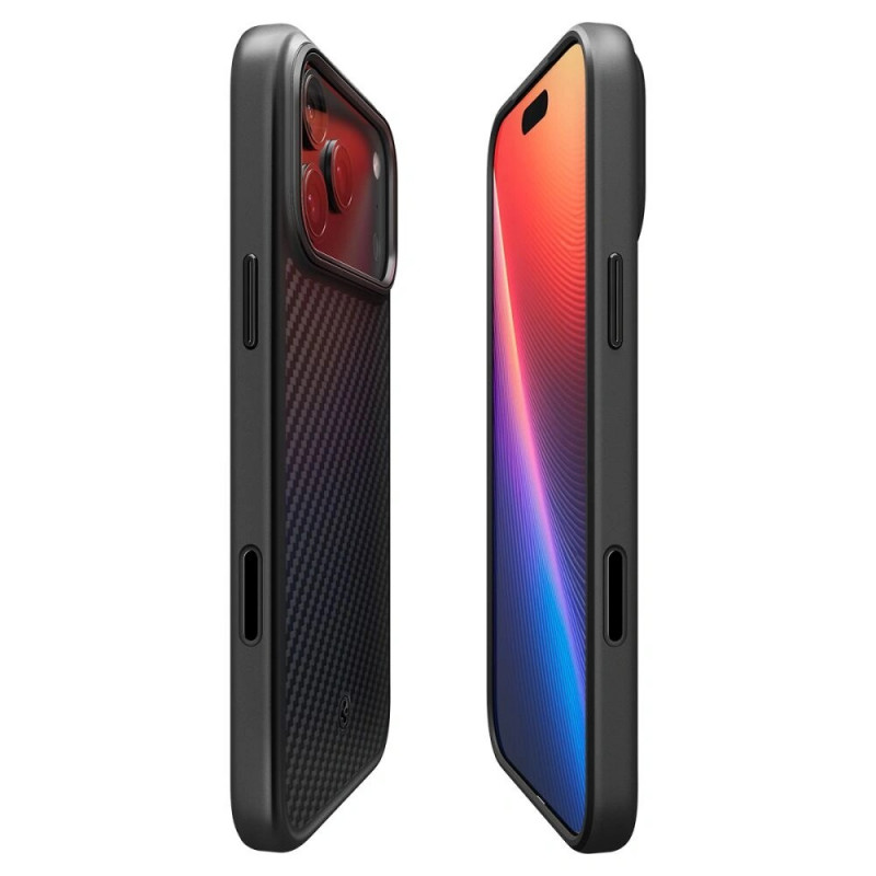 Spigen Enzo Aramid T Mag MagSafe ACS09959 Hülle für Apple iPhone 17 Pro, Schwarz