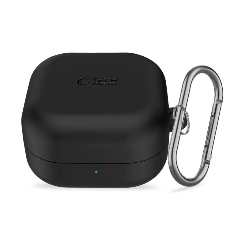 Tech-Protect Silikon-Hook-Hülle für Samsung Galaxy Buds 4 / 4 Pro, Schwarz