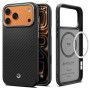 Spigen Enzo Aramid T Mag MagSafe Hülle für Apple iPhone 17 Pro Max / 18 Pro Max, Black/Silver