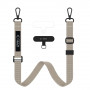Tech-Protect C6S Rope Crossbody Handy-Umhängeband 2-in-1, Cosmic Latte (beige)