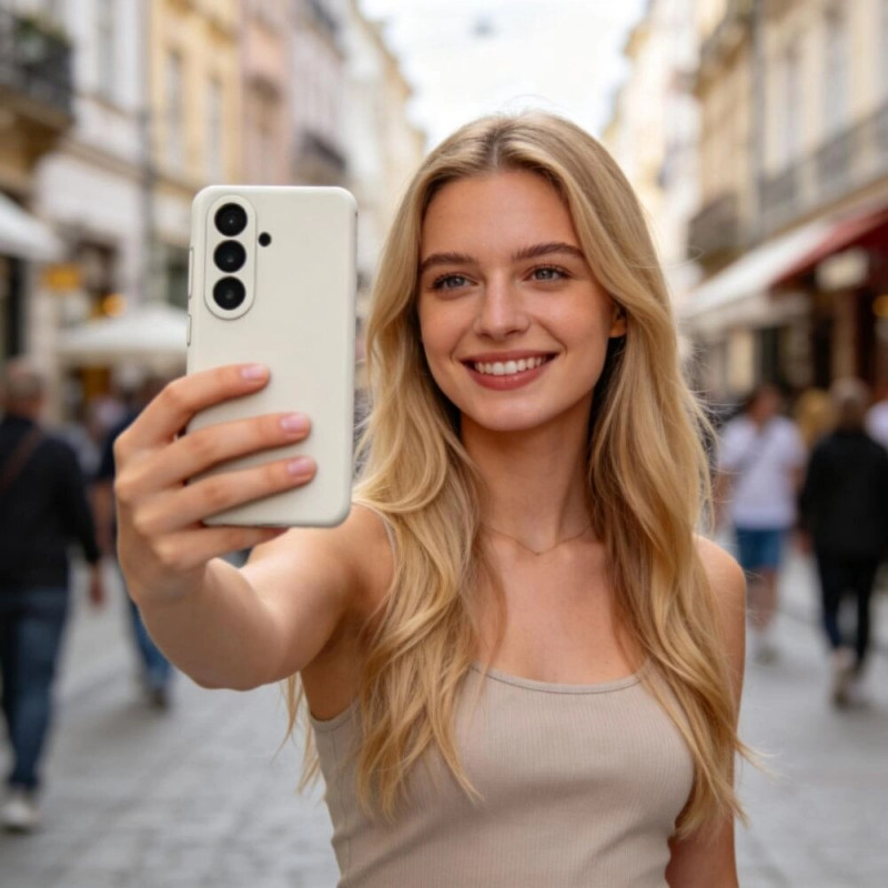 Tech-Protect Silikon MagSafe Hülle für Samsung Galaxy S26+, Cosmic Latte