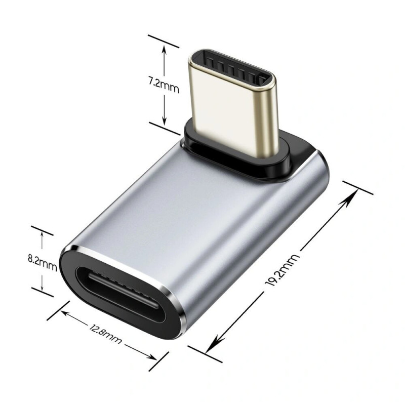 Tech-Protect UltraBoost AA02 USB-C Winkeladapter, Grau