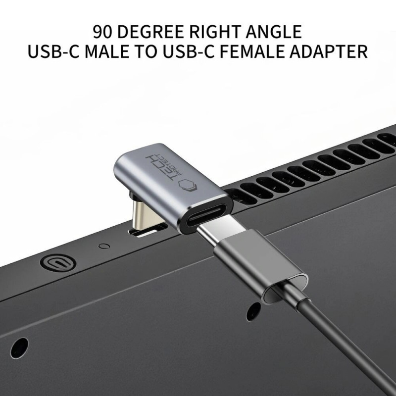 Tech-Protect UltraBoost AA02 USB-C Winkeladapter, Grau
