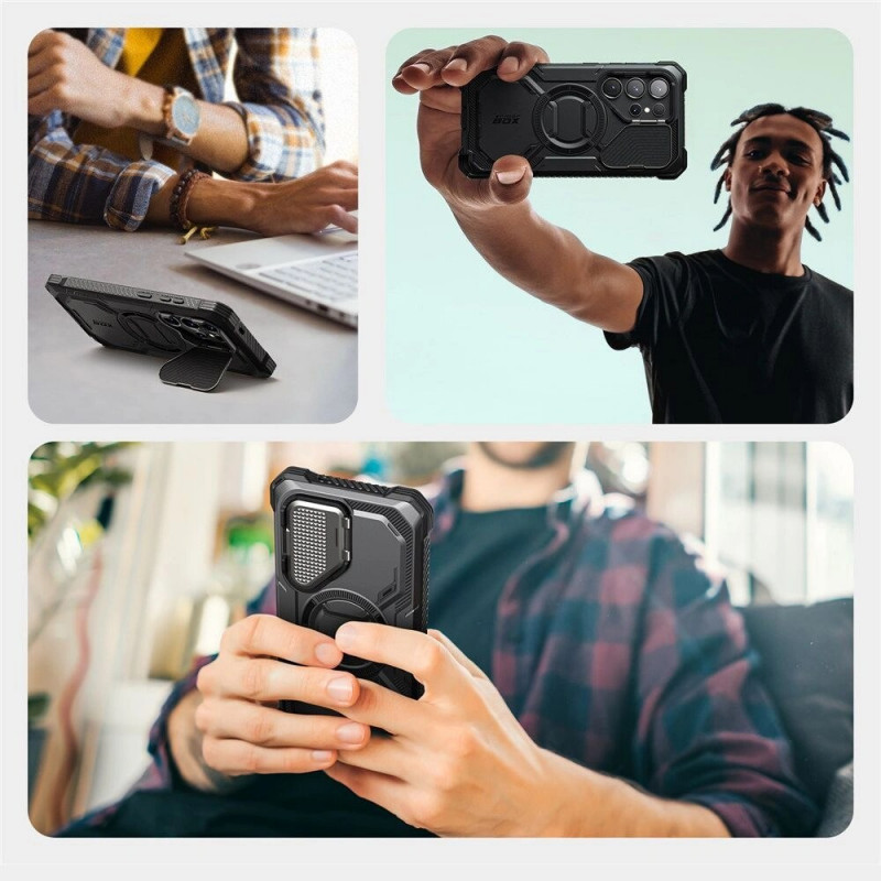 Supcase IBLSN ArmorBox Mag MagSafe Hülle für Samsung Galaxy S25 Ultra, Schwarz