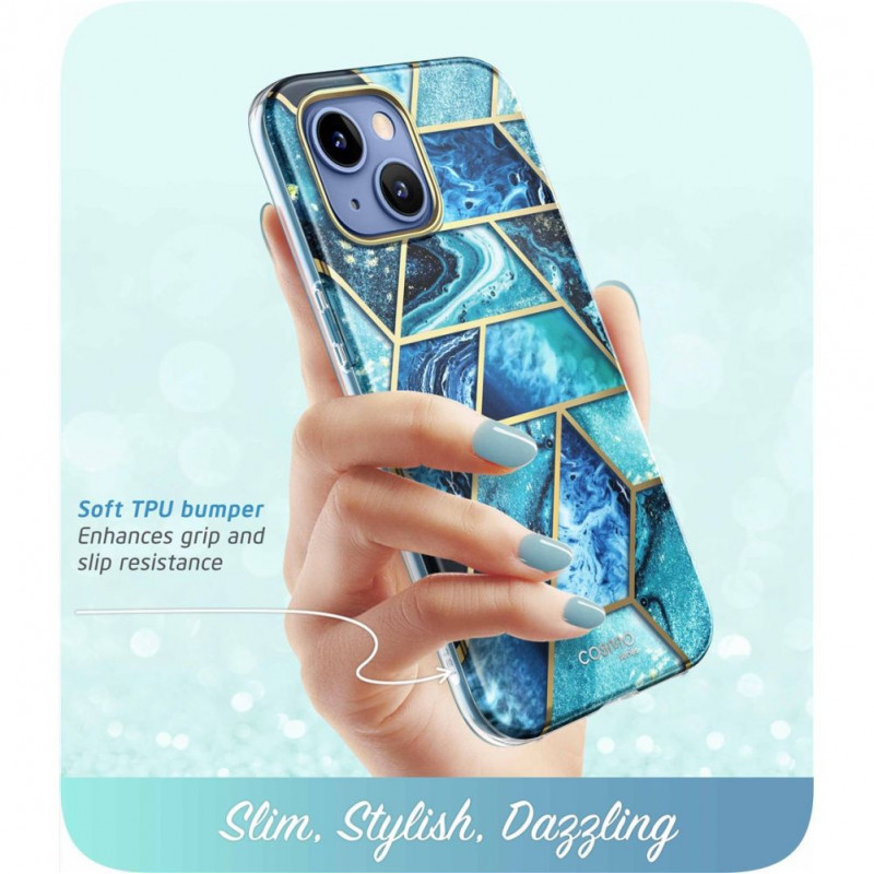 Supcase Cosmo Hülle für Apple iPhone 14 Plus / 15 Plus, Ocean Blue