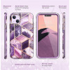 Supcase Cosmo Hülle für Apple iPhone 14 Plus / 15 Plus, Marble Purple