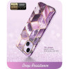Supcase Cosmo Hülle für Apple iPhone 14 Plus / 15 Plus, Marble Purple