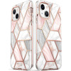 Supcase Cosmo Hülle für Apple iPhone 14 Plus / 15 Plus, Pink Marble