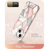 Supcase Cosmo Hülle für Apple iPhone 14 Plus / 15 Plus, Pink Marble