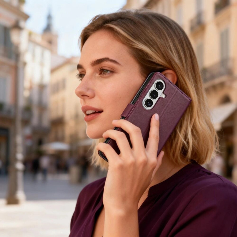 Tech-Protect Wallet Case für Samsung Galaxy A57 5G, Burgundy