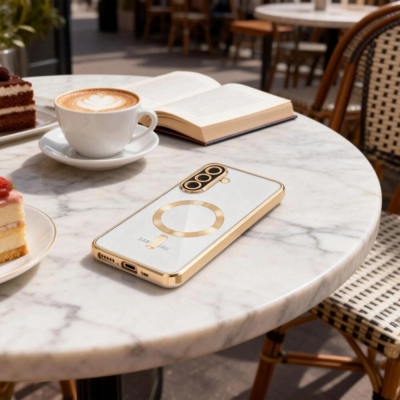 Tech-Protect MagFlex MagSafe Hülle für Samsung Galaxy A37 5G, Shiny Gold