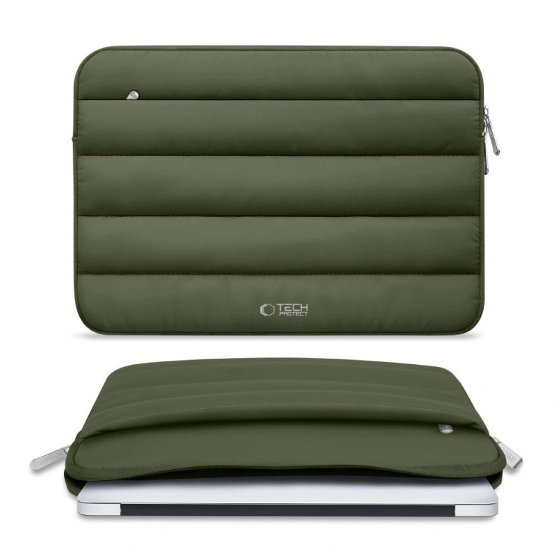 Tech-Protect Fluffy Laptophülle 13-14", Army Green