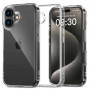 Tech-Protect Flexair Hybrid Hülle für Apple iPhone 16, transparent