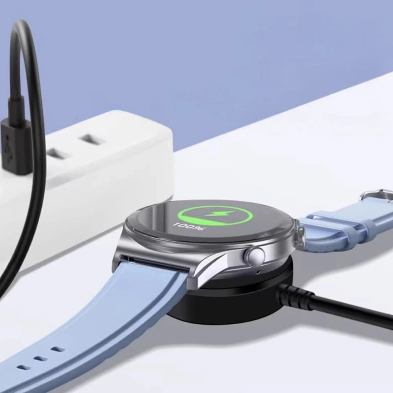Tech-Protect MC03 UltraBoost Magnetisches Ladekabel USB-C 100 cm für Samsung Galaxy Watch, Schwarz