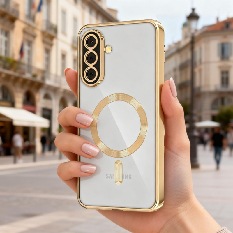 Tech-Protect MagFlex MagSafe Hülle für Samsung Galaxy A27 5G, Shiny Gold