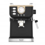 Taurus Onyx Moka 1050 W 20 bar Espressomaschine mit Holzgehäuse, Holz/Schwarz/Silber