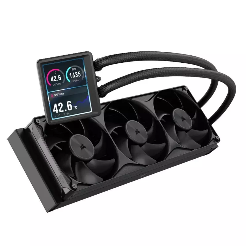 Corsair NAUTILUS II 360 RS LCD Flüssigkeits-CPU-Kühler CW-9061053-WW, 360 mm Radiator