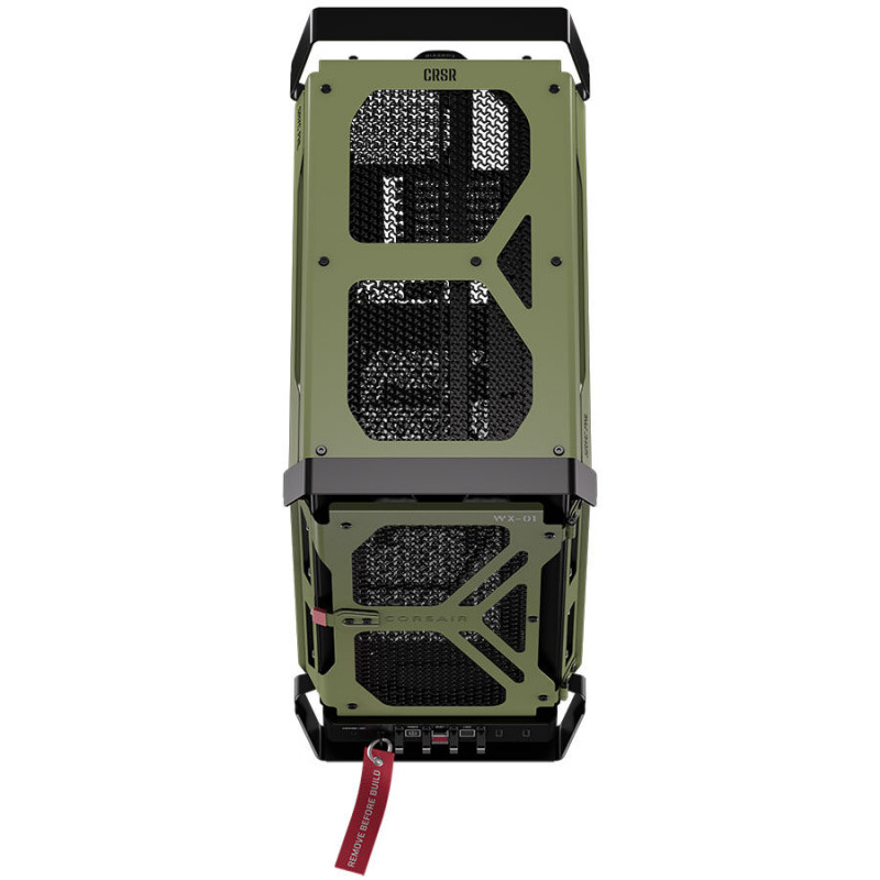 Corsair WARTHOG Performance Mid-Tower Gehäuse CC-9011350-WW, E-ATX, Seitenwand aus gehärtetem Glas, Grün