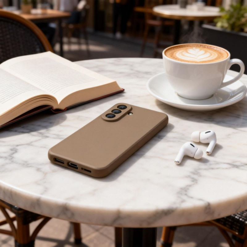Tech-Protect Icon Silikon-Hülle für Samsung Galaxy A27 5G, Braun