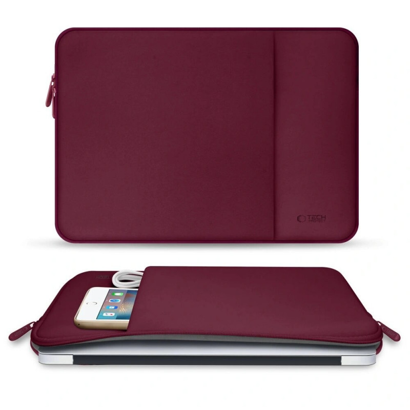 Tech-Protect Neopren-Laptophülle 14", Burgund