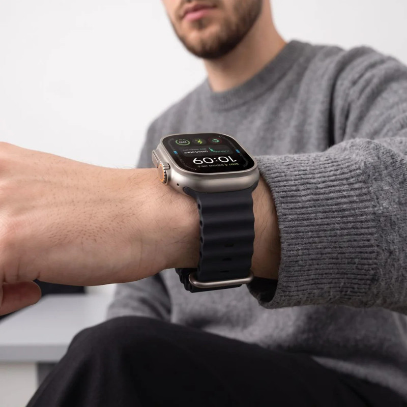 Tech-Protect Iconband Pro Apple Watch 8 / 9 / 10 / 11 / 12 / SE / Ultra 44/45/46/49 mm Armband, Charcoal Grey