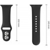 Tech-Protect Silikonarmband für Apple Watch 8 / 9 / 10 / 11 / 12 / SE / Ultra 44/45/46/49 mm, Schwarz